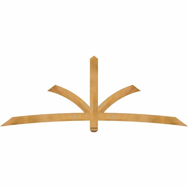 Ekena Millwork Davenport Rough Sawn Timber Gable Bracket, Western Red Cedar, 96"W x 36"H x 2"D x 4"F, 9/12 Pitch GBW096X36X0204DAV00RWR - main